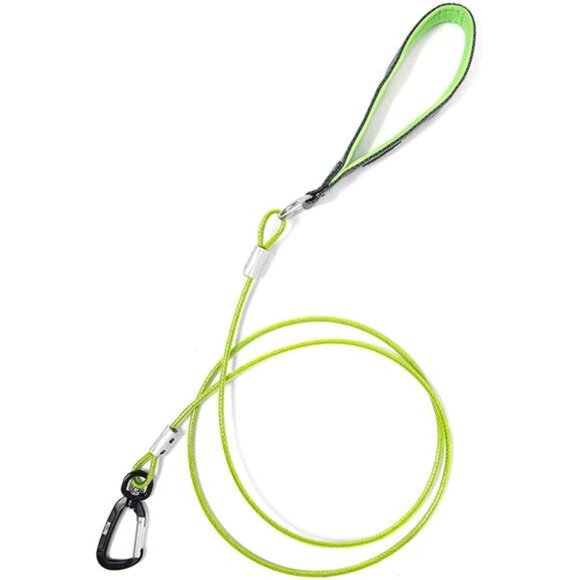 Dog Leash - Anti Biting Pets Leashes - Chew Proof Metal Cable -  Ideal for Large - Picture 1 of 7